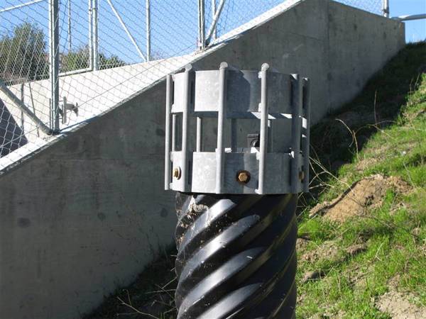 Cmp Riser Trash Rack D93C Pipe Riser With Debris Rack | Long Beach Iron Works
