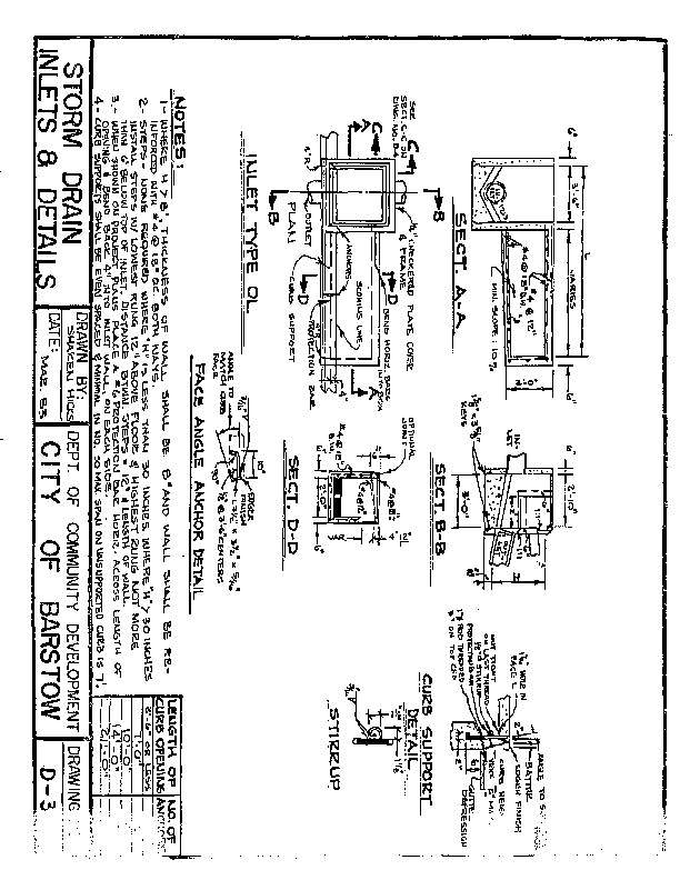 Storm Inlet Labeling CITY OF BARSTOW | Long Beach Iron Works